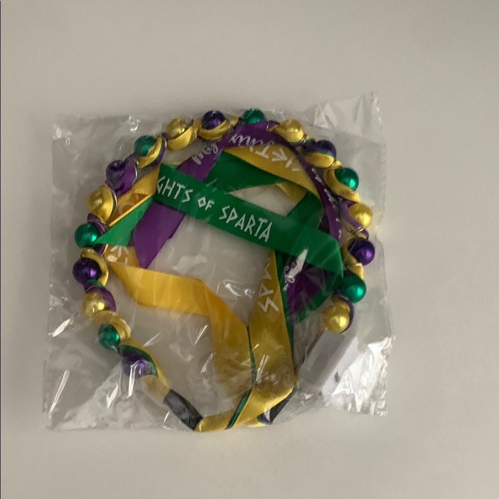 Mardi Gras Colorful Beaded Headband